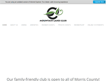 Tablet Screenshot of mountainlakesclub.com